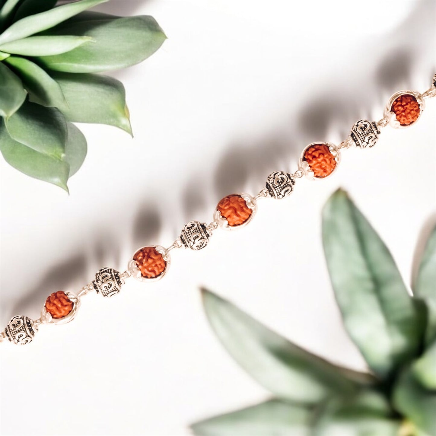 Om Rudraksha Cover beads bracelet