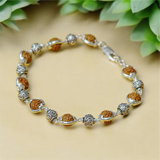 Om Rudraksha Cover beads bracelet