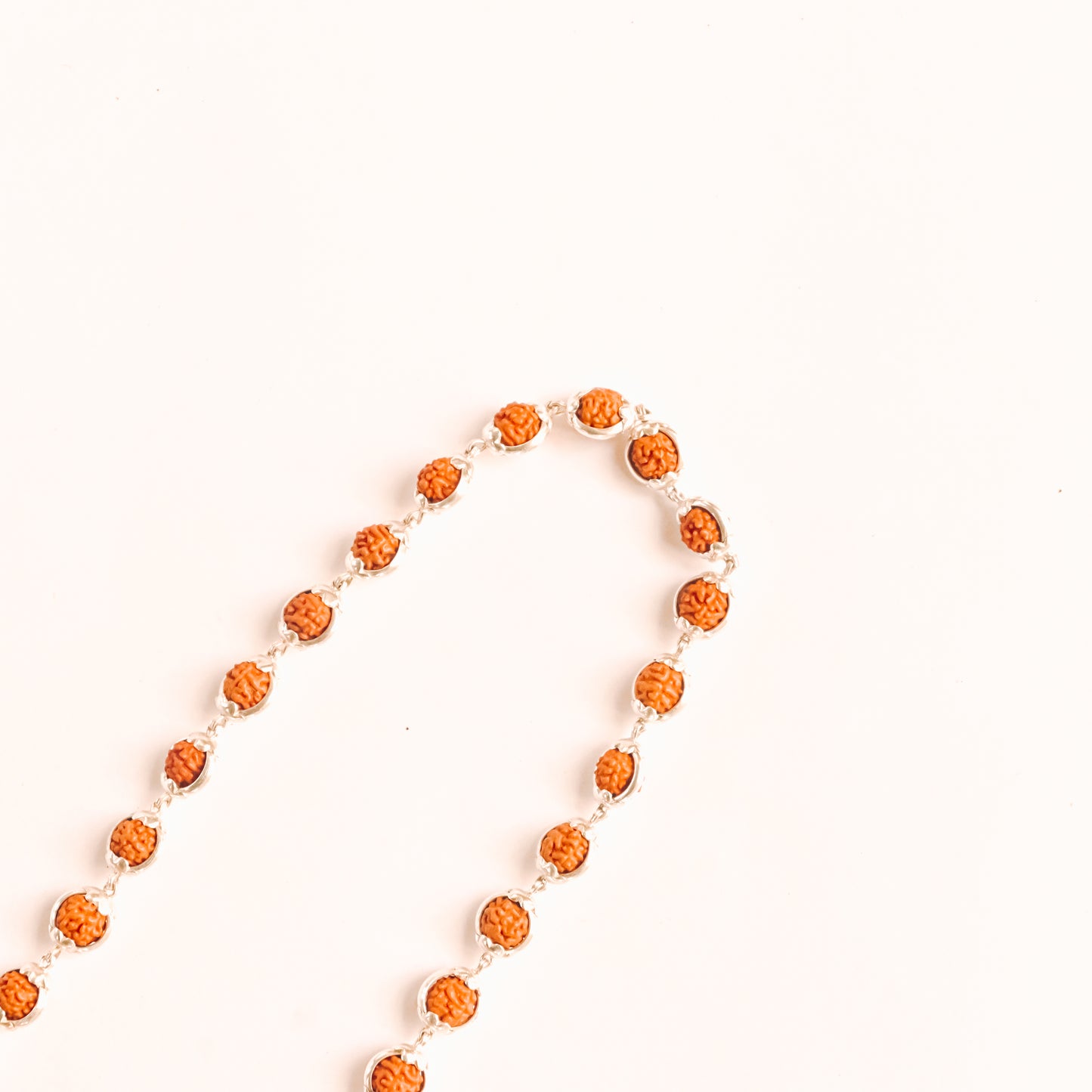 Rudraksha Silver Mala
