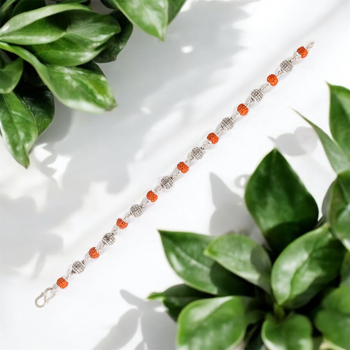 Silver beads Rudraksha bracelet