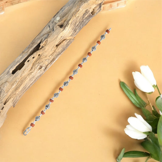 Silver beads Rudraksha bracelet