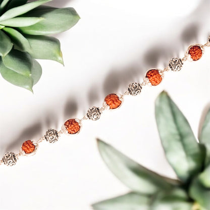 Om Rudraksha Cover beads bracelet