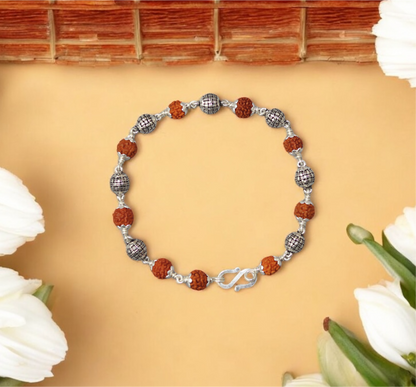 Silver beads Rudraksha bracelet
