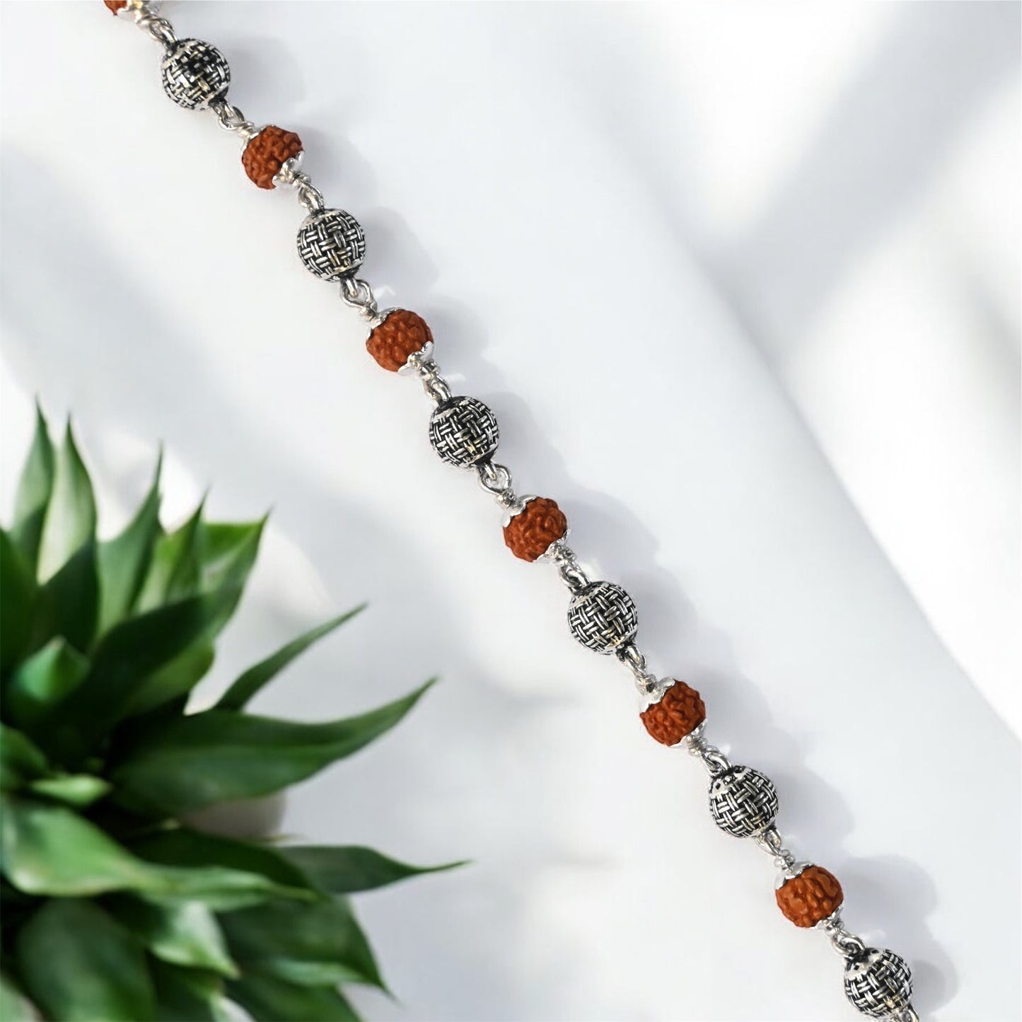 Silver beads Rudraksha bracelet