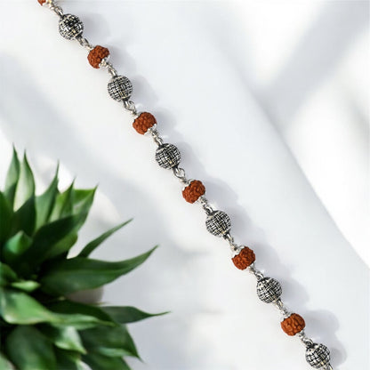 Silver beads Rudraksha bracelet